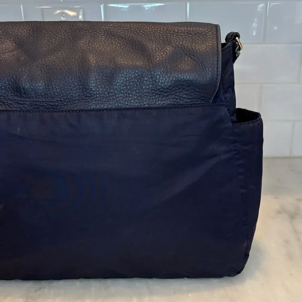 Tory Burch Crossbody Thea Nylon & Leather Weekender Diaper Baby Messenger Bag - Picture 6 of 16